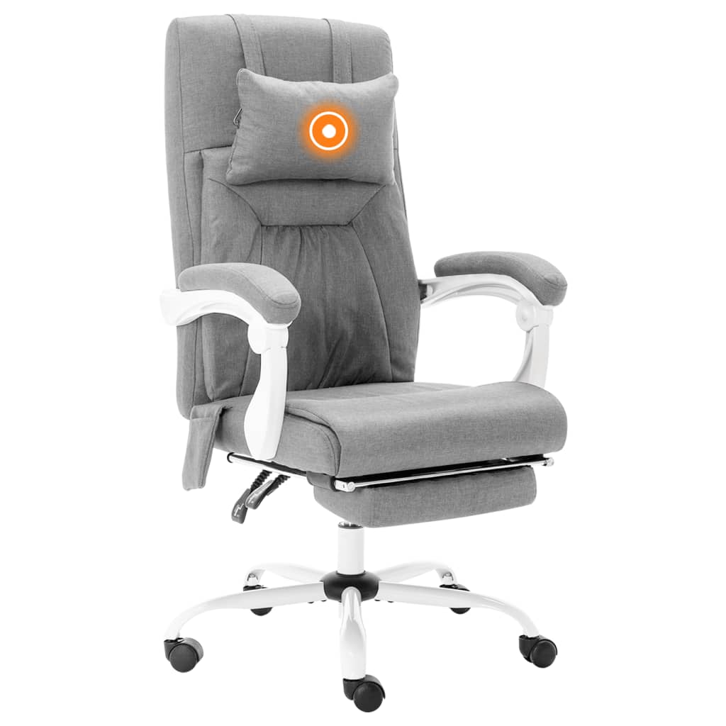 Massage-Bürostuhl Grau Stoff