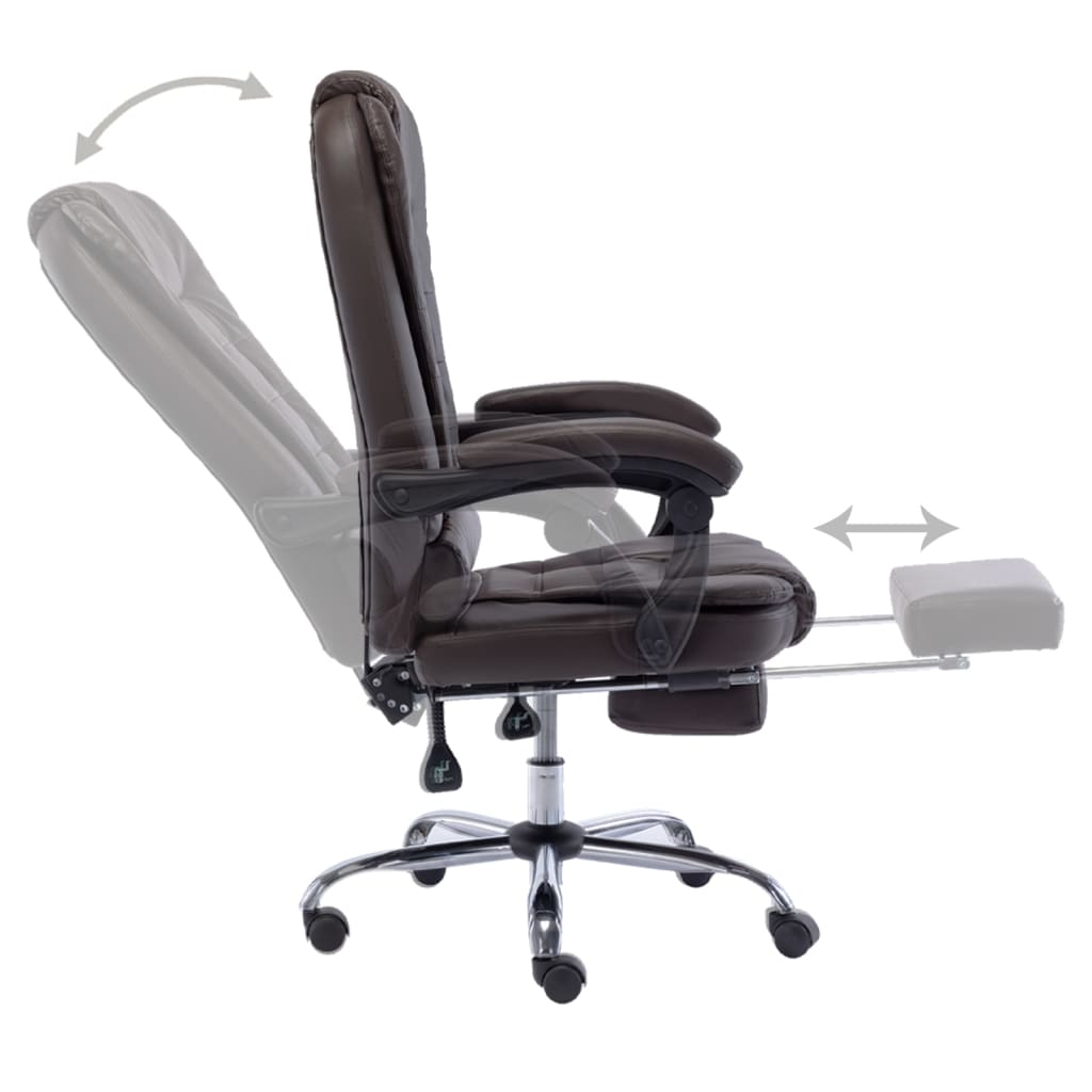 Bürostuhl Braun Kunstleder