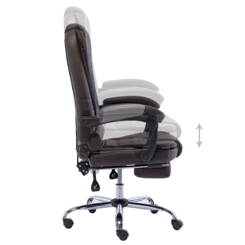 Bürostuhl Braun Kunstleder