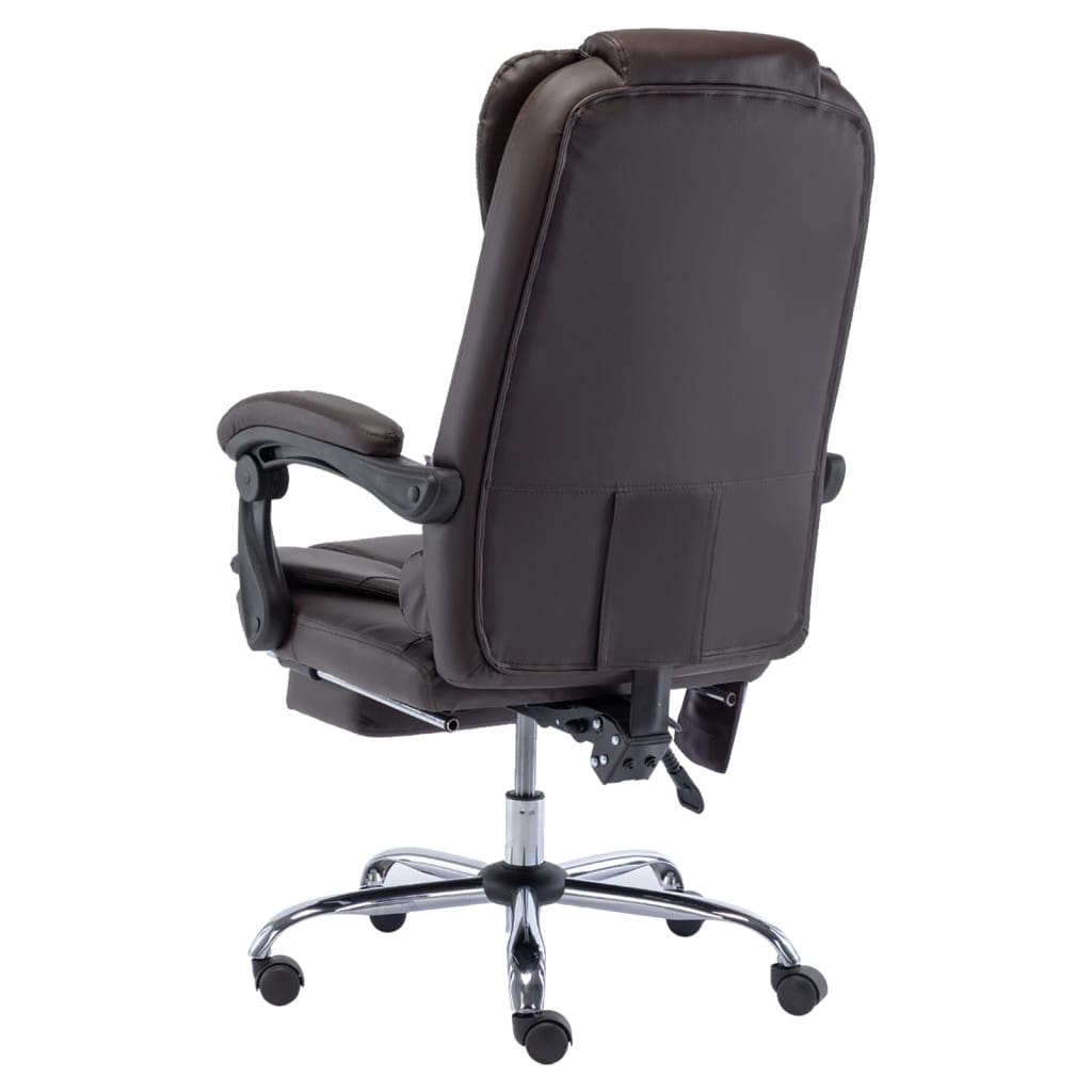 Massage-Bürostuhl Braun Kunstleder