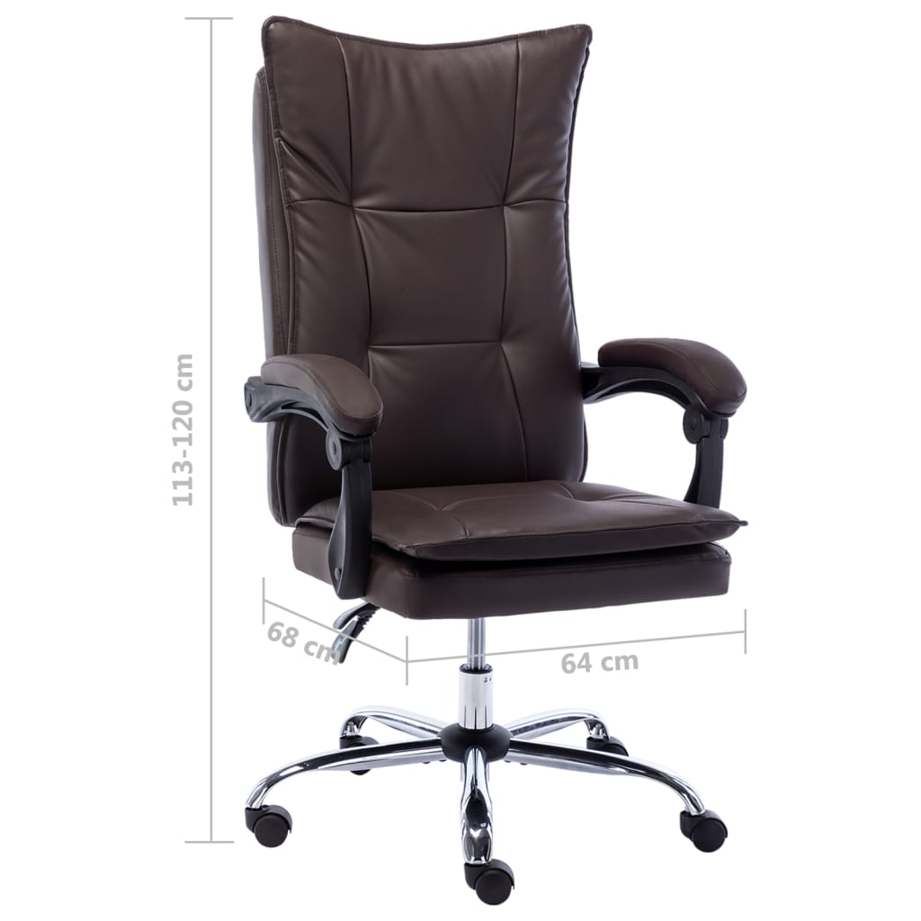Bürostuhl Braun Kunstleder