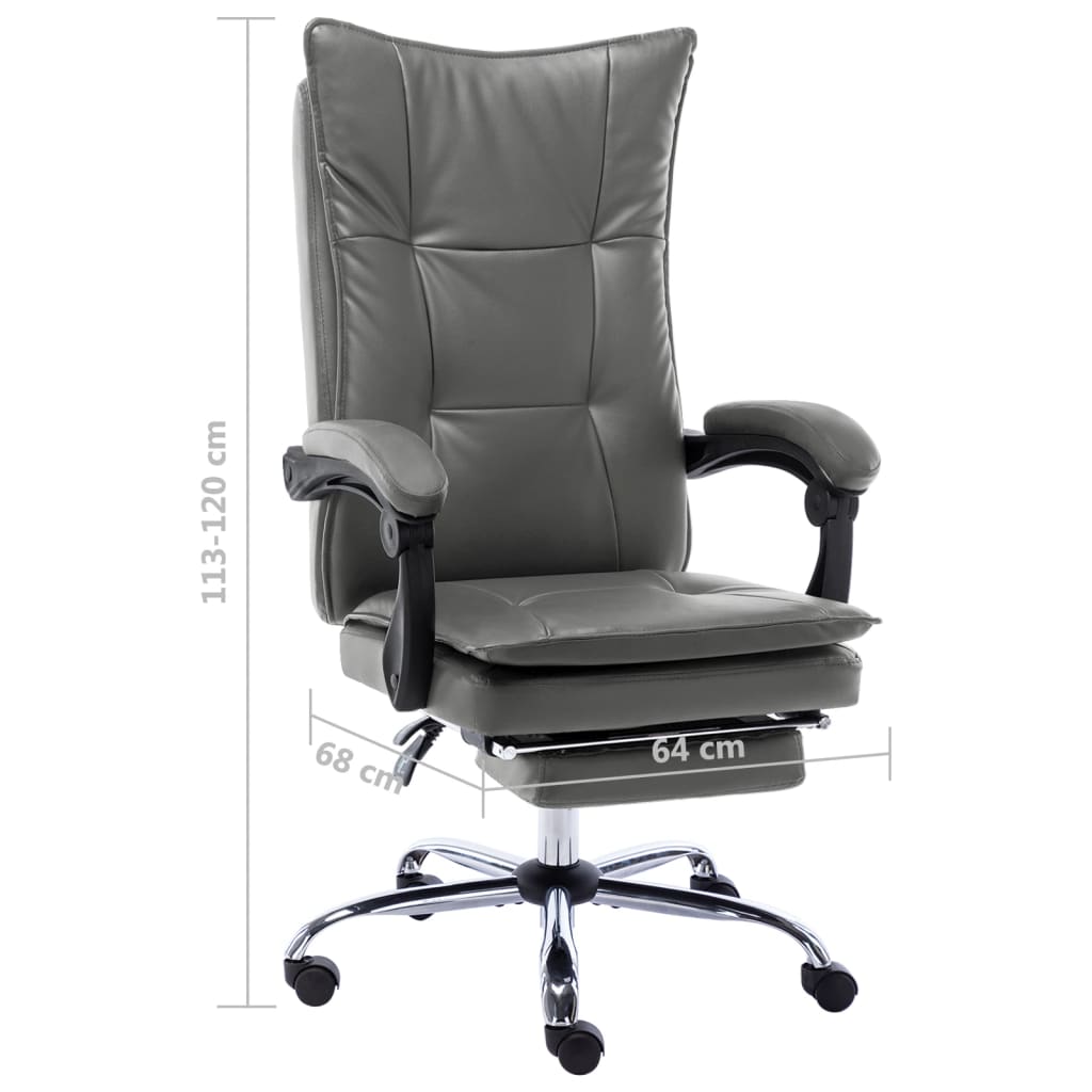 Office chair anthracite artificial leather
