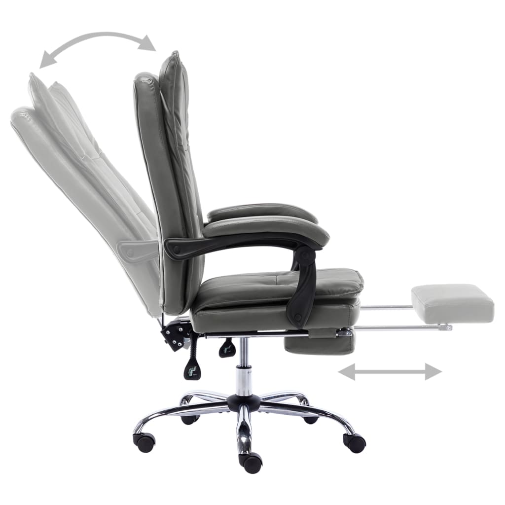 Office chair anthracite artificial leather