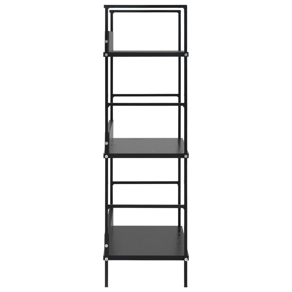 Bibliothèque 3 étagères Noir 60×27,6×90,5 cm matériau bois