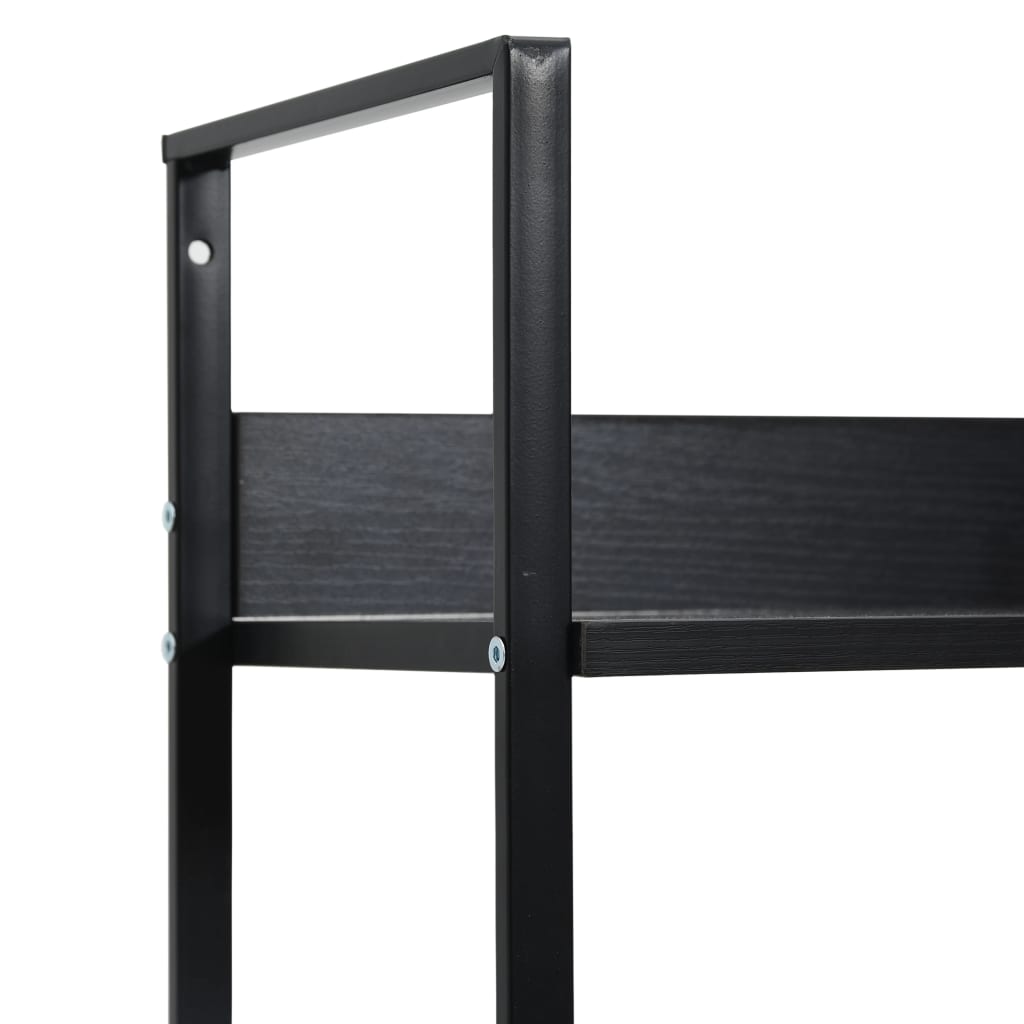 Bibliothèque 3 étagères Noir 60×27,6×90,5 cm matériau bois
