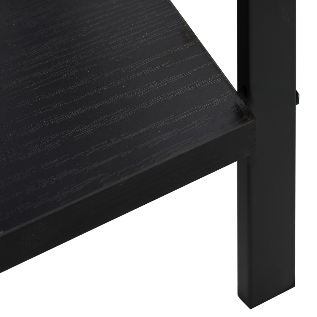 Bibliothèque 3 étagères Noir 60×27,6×90,5 cm matériau bois