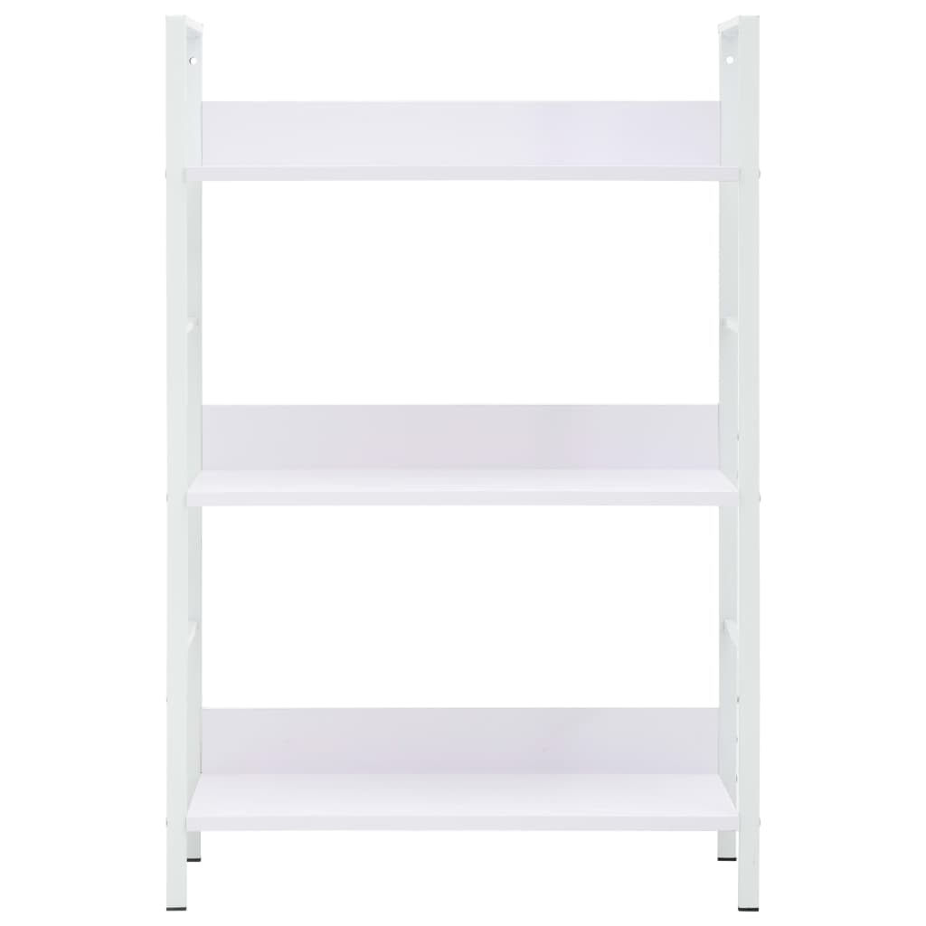 Bibliothèque 3 étagères blanche 60×27,6×90,5 cm en bois