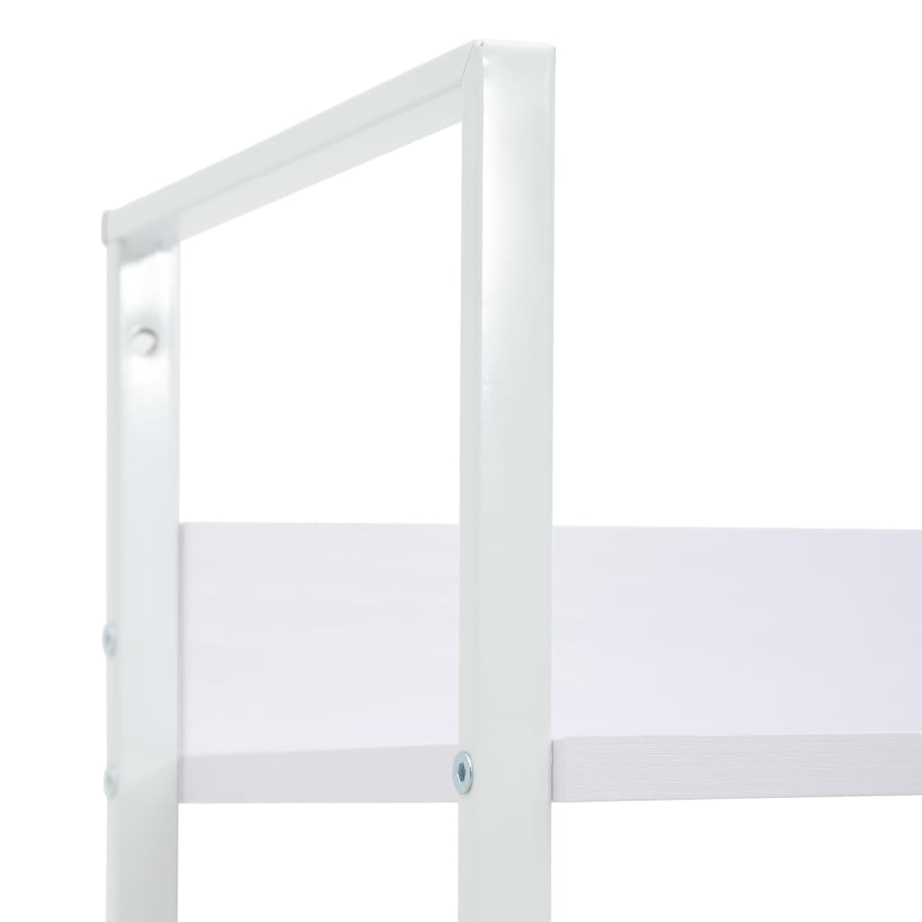 Bibliothèque 3 étagères blanche 60×27,6×90,5 cm en bois