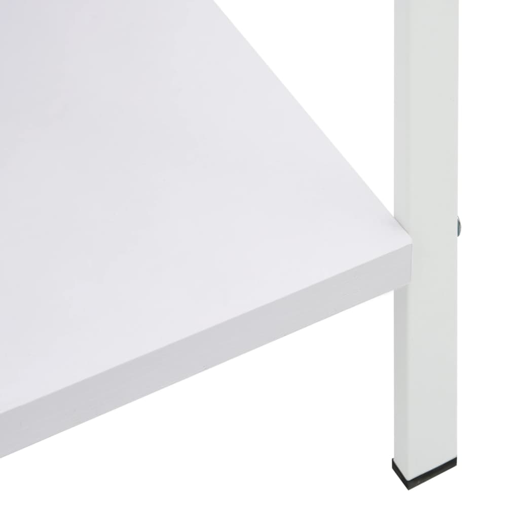 Bibliothèque 3 étagères blanche 60×27,6×90,5 cm en bois