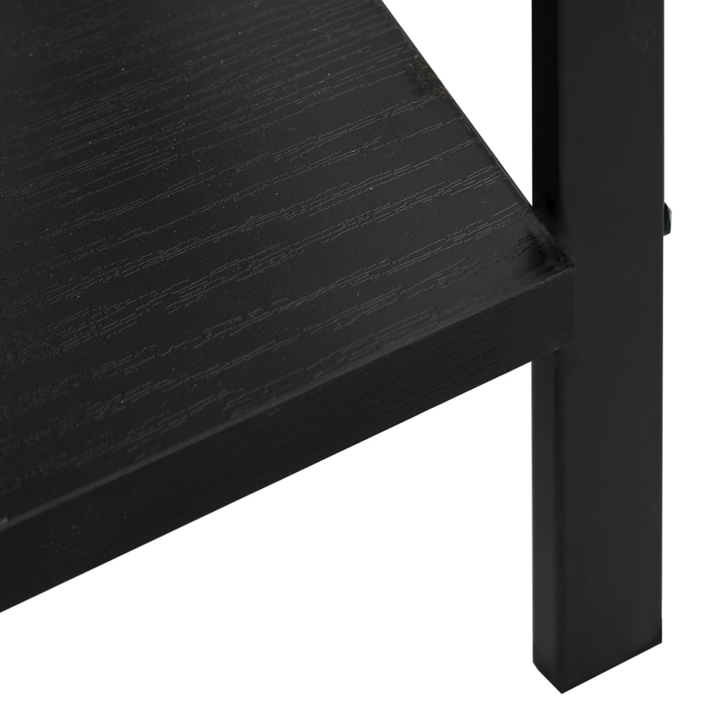 Bibliothèque 4 étagères Noir 60×27,6×124,5 cm matériau bois
