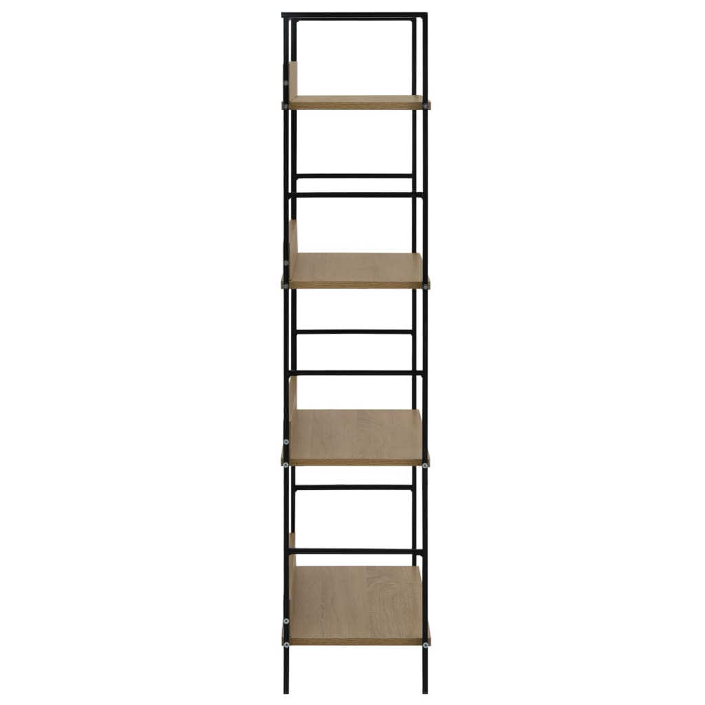 Bücherregal 4 Regalböden Eiche 60×27,6×124,5 cm Holzwerkstoff
