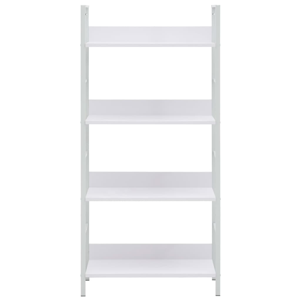 Bibliothèque 4 étagères blanche 60×27,6×124,5 cm en bois