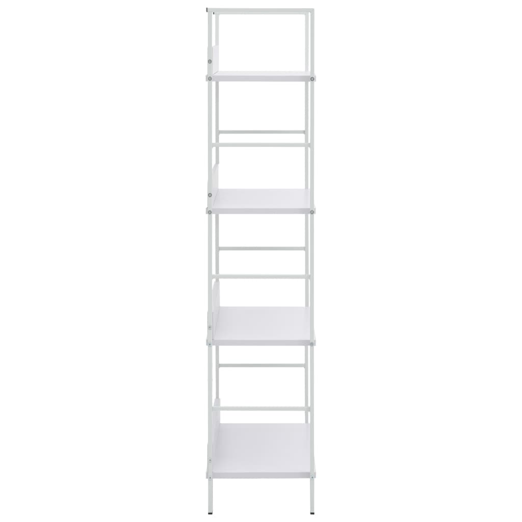 Bibliothèque 4 étagères blanche 60×27,6×124,5 cm en bois
