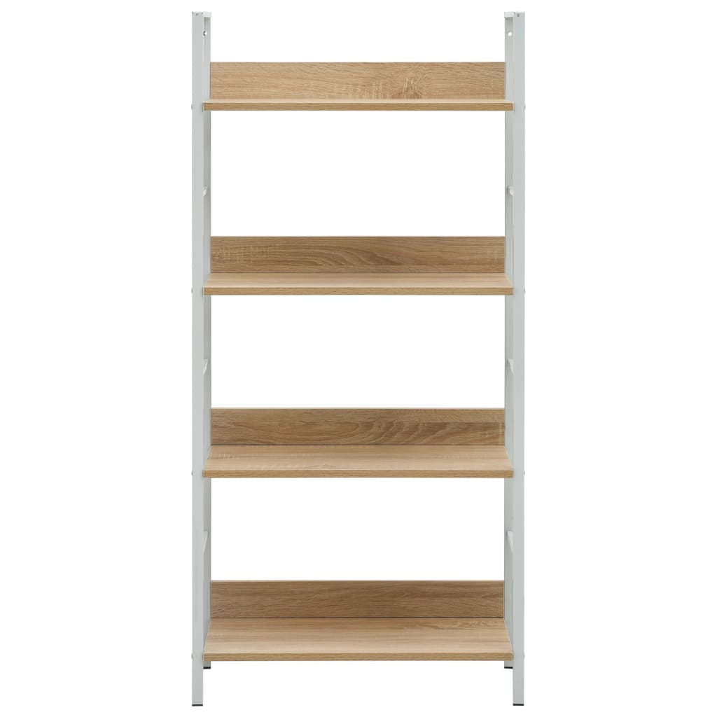 Bibliothèque 4 étagères en chêne 60 × 27,6 × 124,5 cm matériau bois
