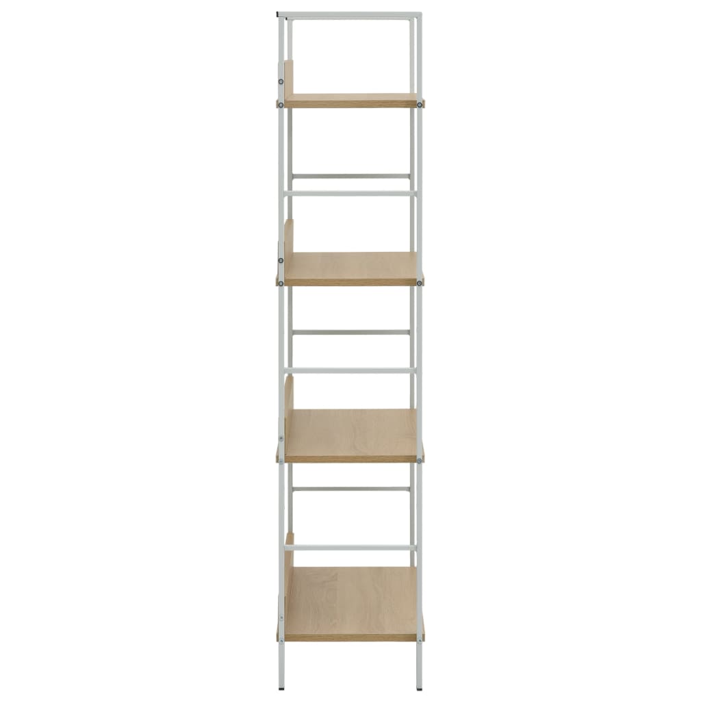 Bibliothèque 4 étagères en chêne 60 × 27,6 × 124,5 cm matériau bois