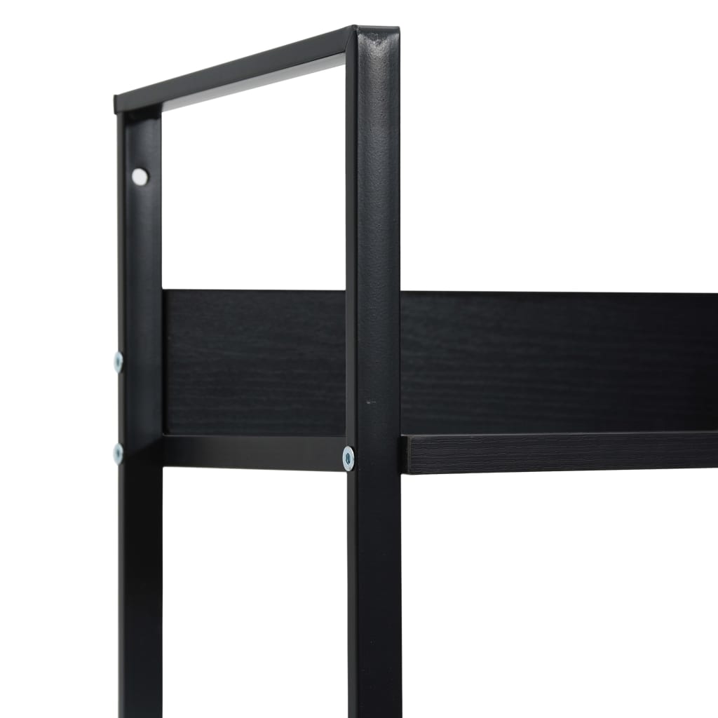 Bookcase 5 shelves Black 60x27.6x158.5 cm wood material