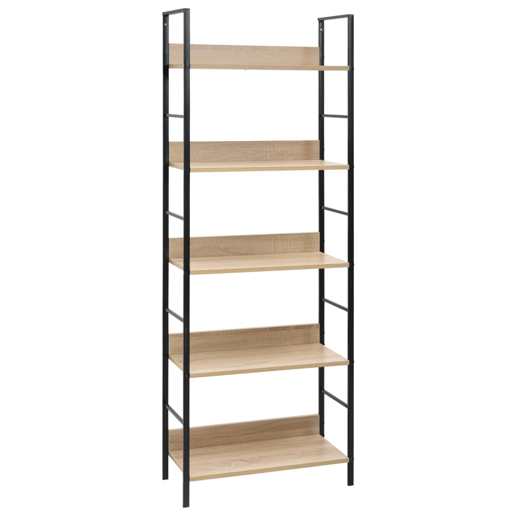 Bookcase 5 shelves oak 60x27.6x158.5 cm wood material