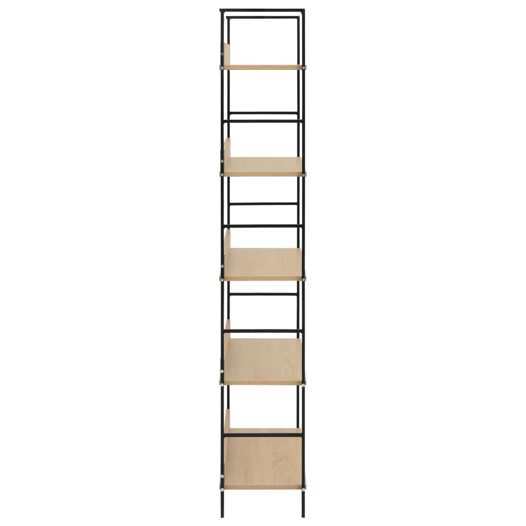 Bookcase 5 shelves oak 60x27.6x158.5 cm wood material