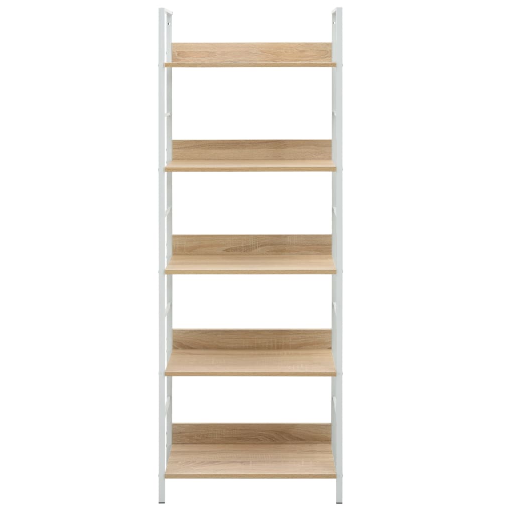 Bookcase 5 shelves oak 60x27.6x158.5 cm wood material