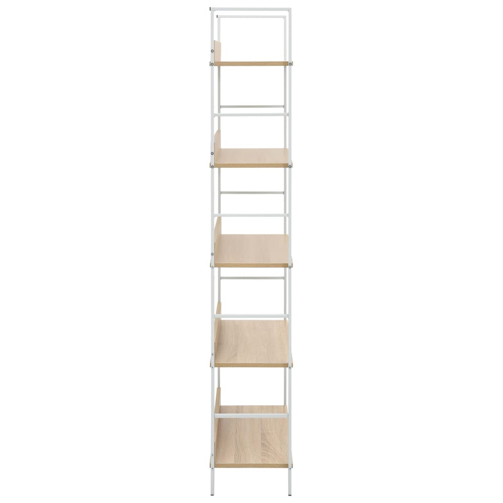 Bookcase 5 shelves oak 60x27.6x158.5 cm wood material
