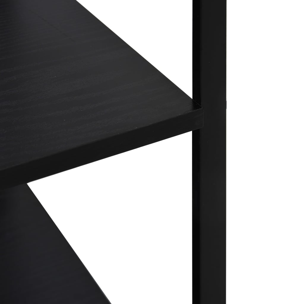 Étagère à micro-ondes noire 60 × 39,6 × 79,5 cm, matériau à base de bois