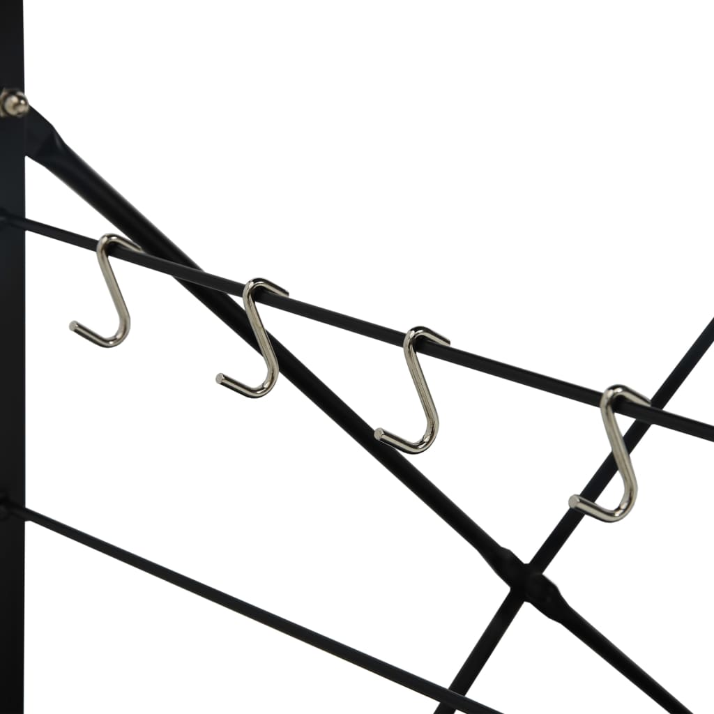 Étagère à micro-ondes noire 60 × 39,6 × 79,5 cm, matériau à base de bois