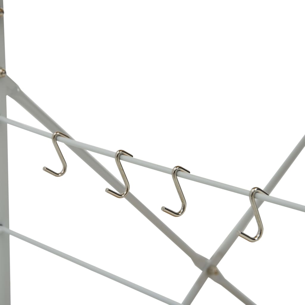 Étagère pour micro-ondes en chêne blanc 60 × 39,6 × 79,5 cm, matériau bois