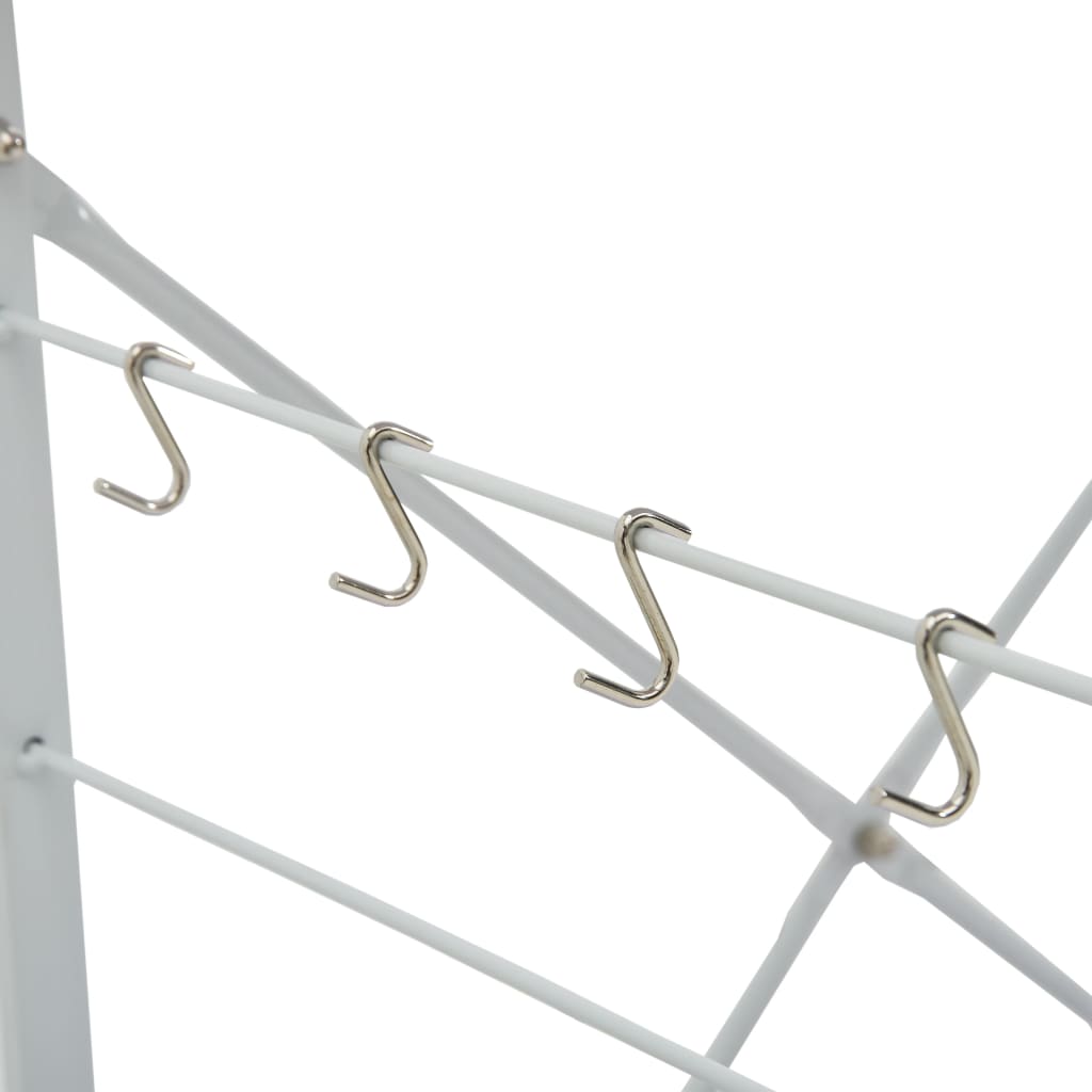 Étagère pour micro-ondes blanche 60x39,6x123 cm en bois