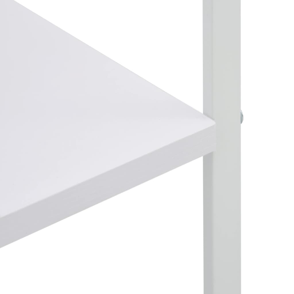 Étagère pour micro-ondes blanche 60x39,6x123 cm en bois