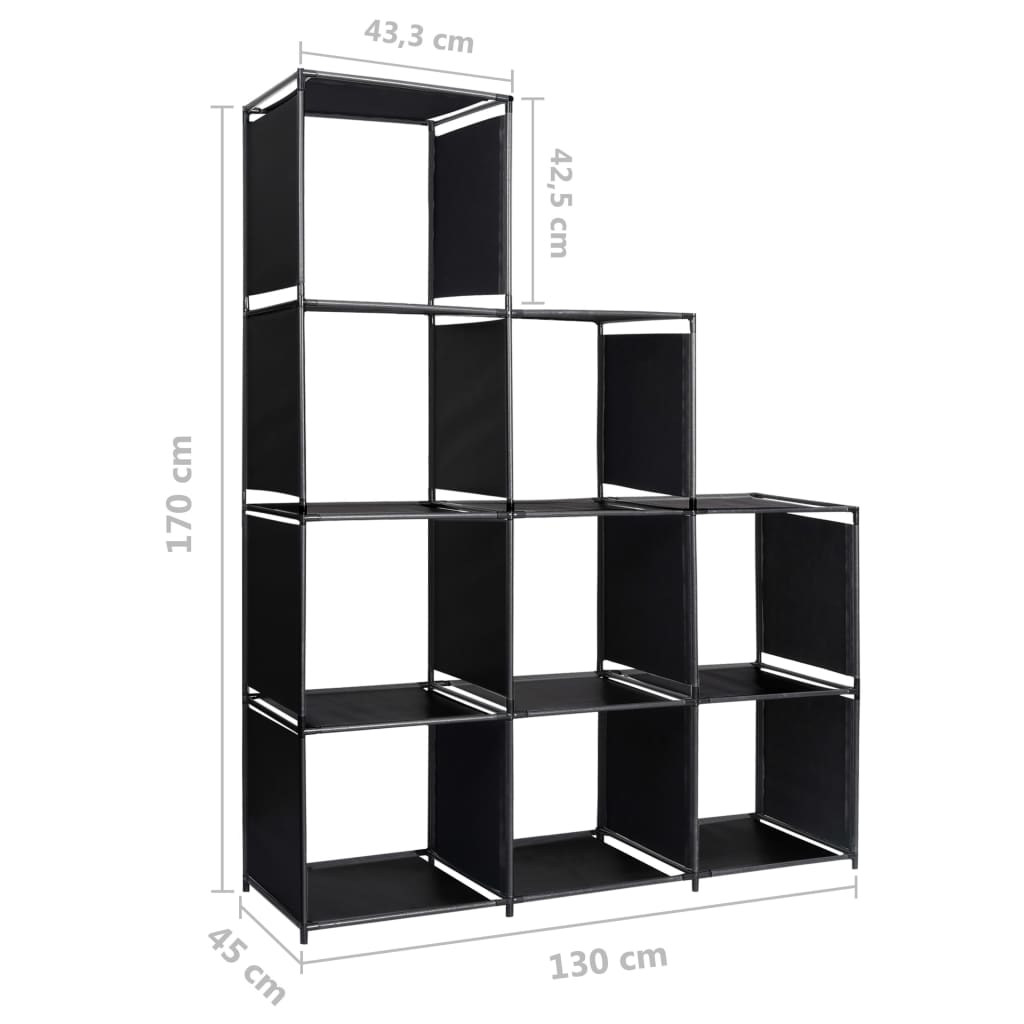 Step shelf 130×45×170 cm fabric