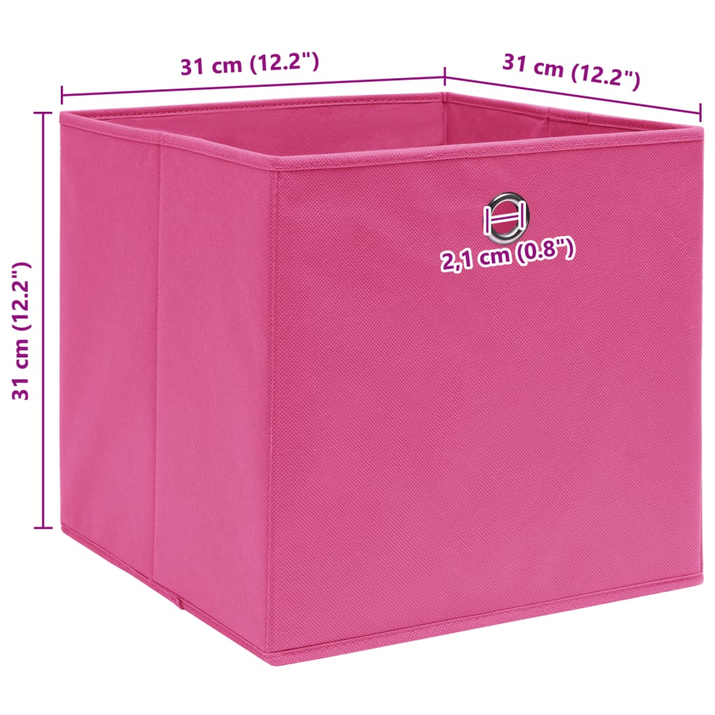Aufbewahrungsboxen 10 Stk. Rosa 32x32x32 cm Stoff