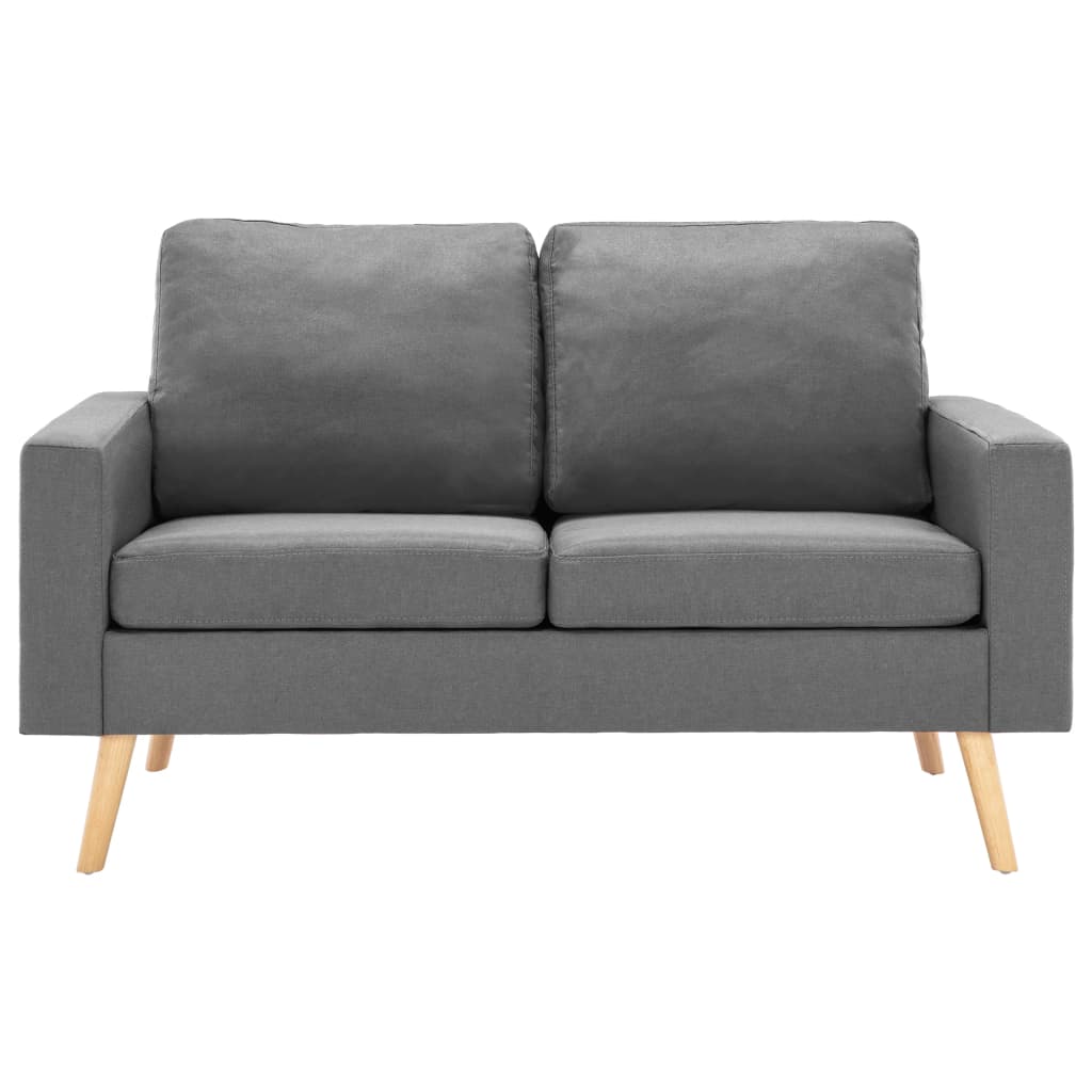 Canapé 2 places en tissu gris clair