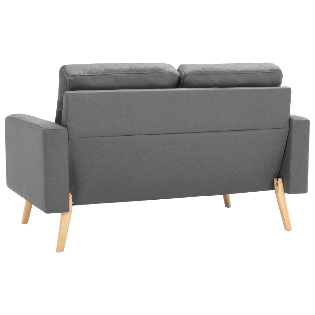 Canapé 2 places en tissu gris clair
