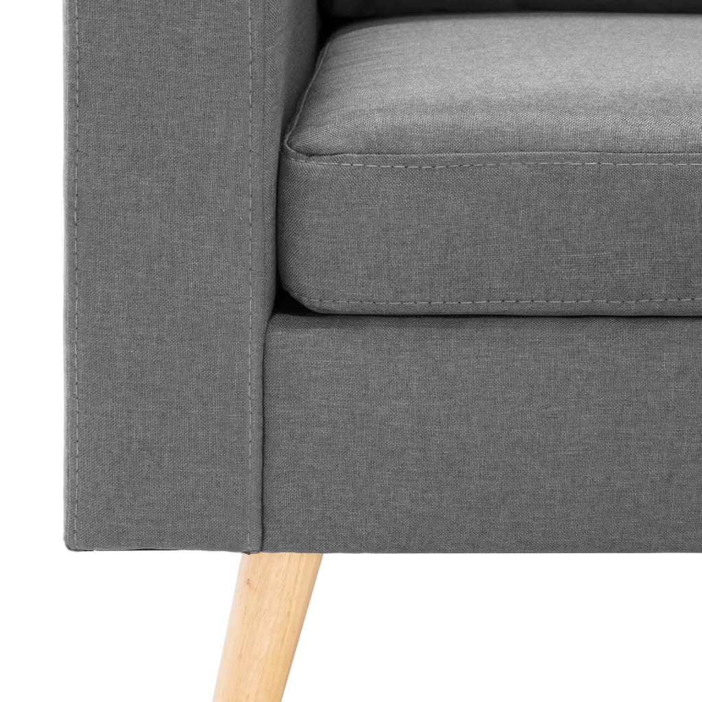 Canapé 2 places en tissu gris clair