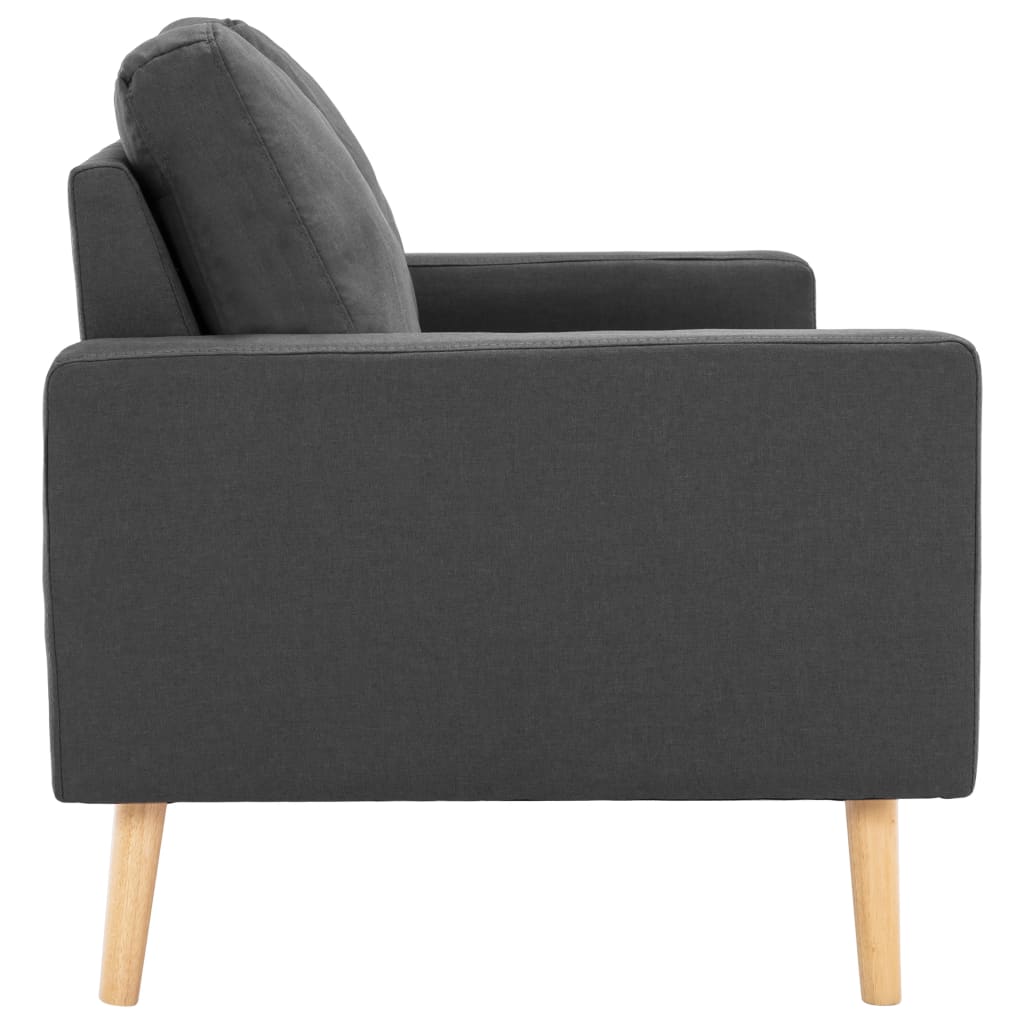 Canapé 2 places en tissu gris foncé