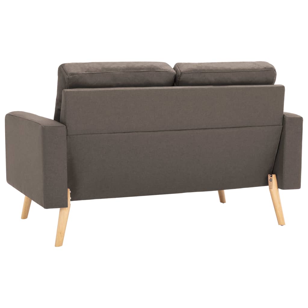 Canapé 2 places en tissu taupe