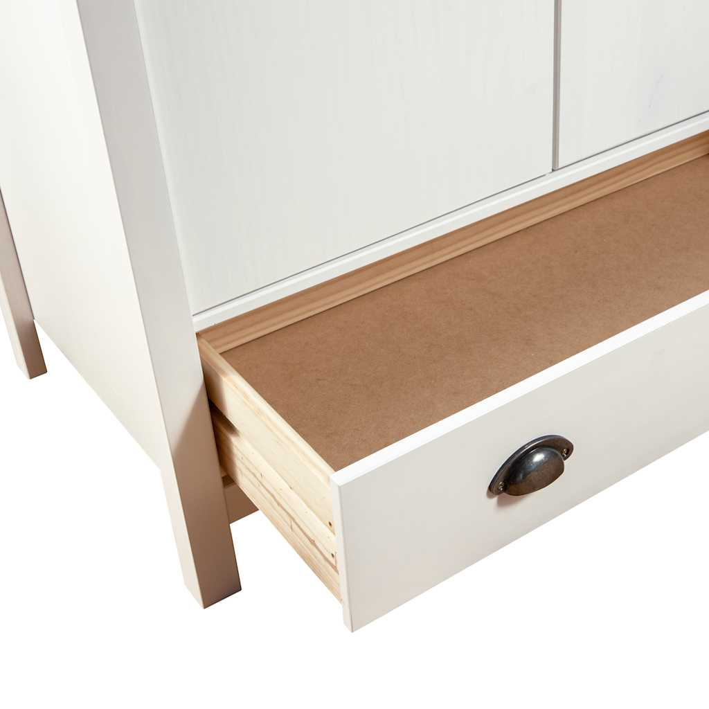 Wardrobe with 2 doors Hill White 89x50x170 cm pinewood