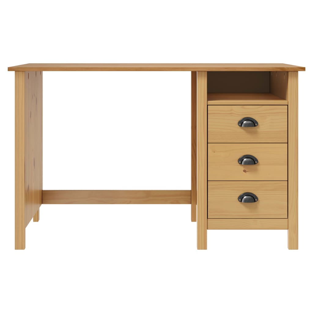 Bureau Hill avec 3 tiroirs 120×50×74 cm en pin