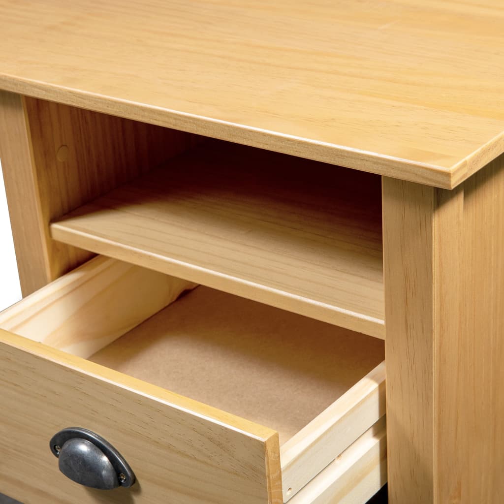 Bureau Hill avec 3 tiroirs 120×50×74 cm en pin