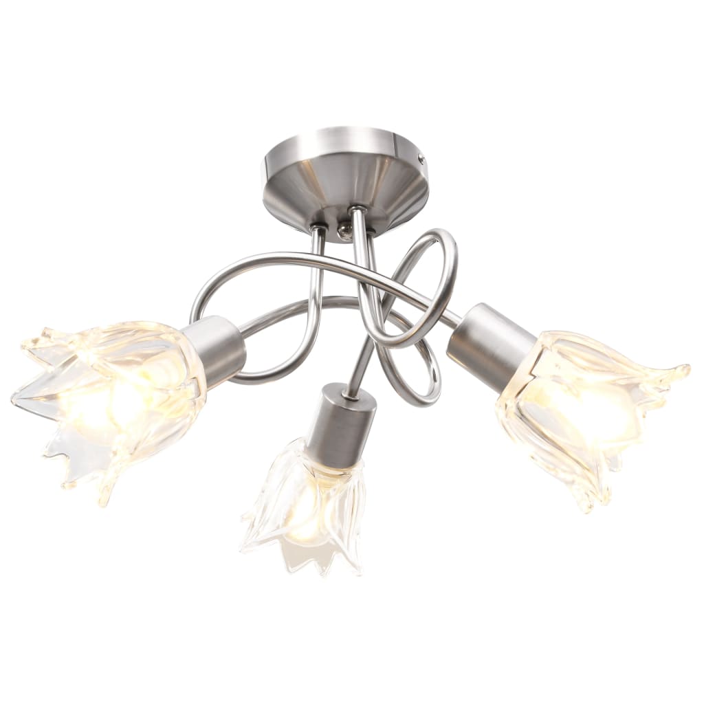 Abat-jour en verre pour plafonnier pour 3 ampoules E14