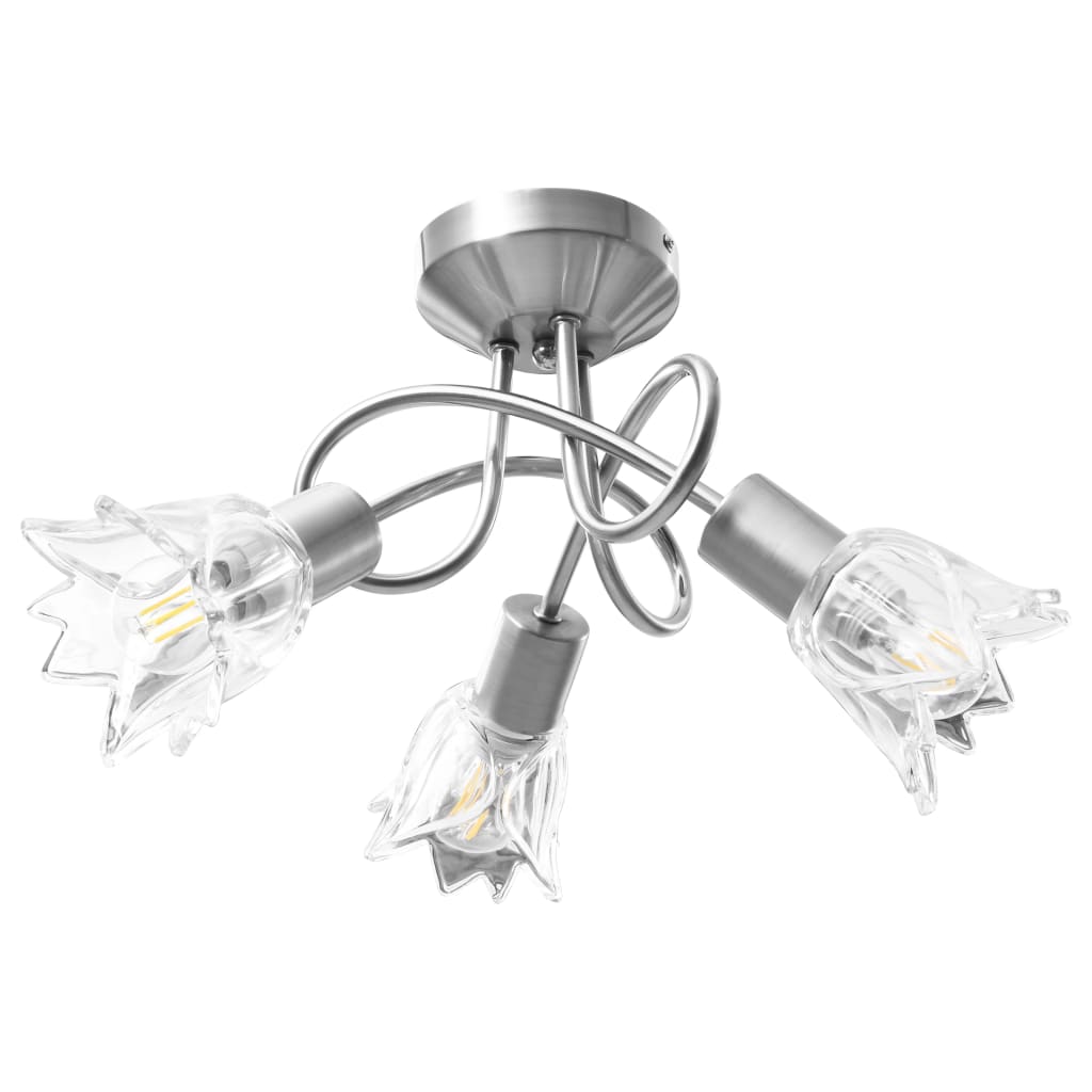 Abat-jour en verre pour plafonnier pour 3 ampoules E14