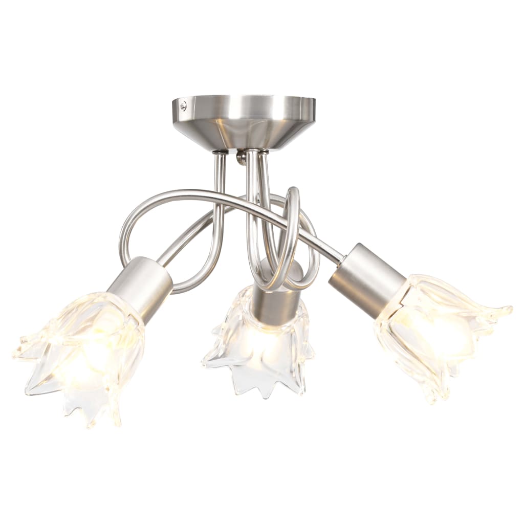Abat-jour en verre pour plafonnier pour 3 ampoules E14