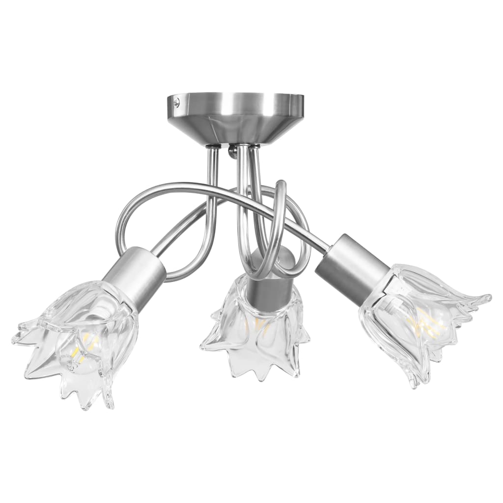 Abat-jour en verre pour plafonnier pour 3 ampoules E14