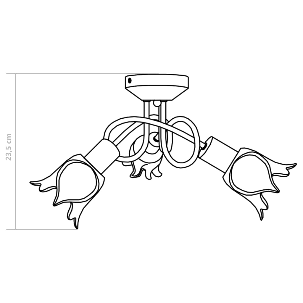 Abat-jour en verre pour plafonnier pour 3 ampoules E14