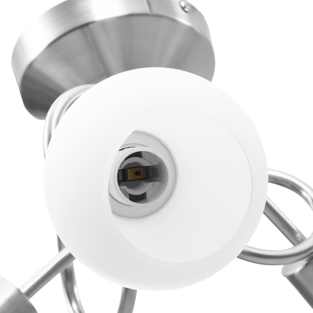 Ceiling light with ceramic lampshades for 3 E14 bulbs