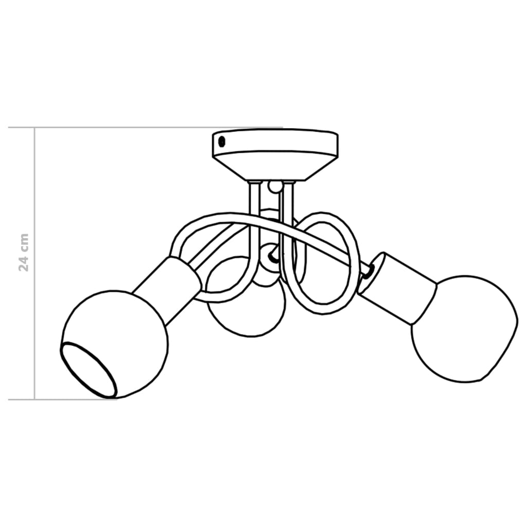 Ceiling light with ceramic lampshades for 3 E14 bulbs