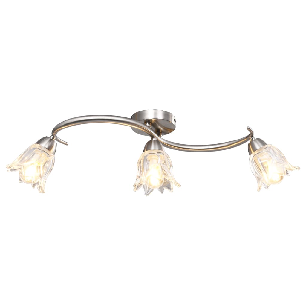 Ceiling light with glass shades for 3 E14 bulbs