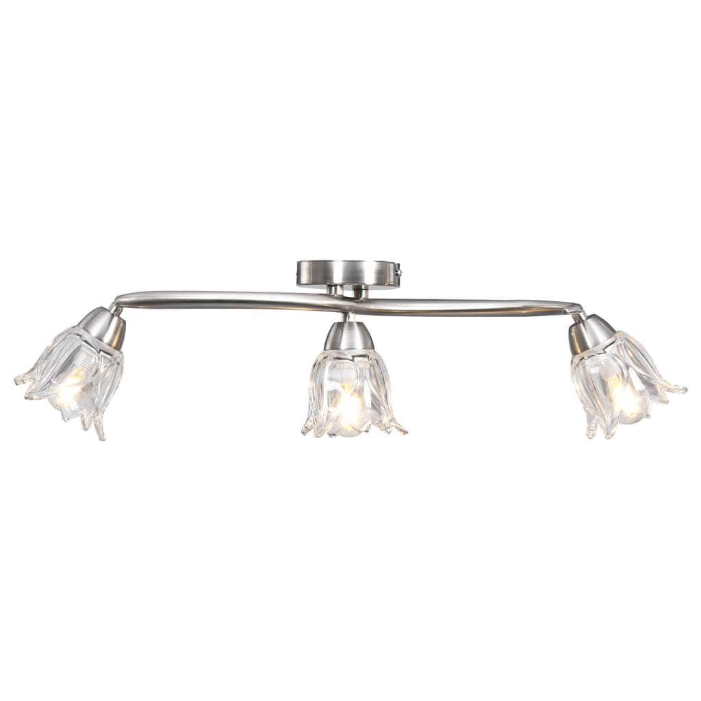 Ceiling light with glass shades for 3 E14 bulbs