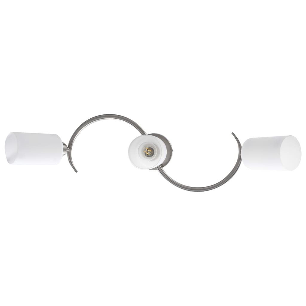 Ceiling light with ceramic lampshades for 3 E14 bulbs