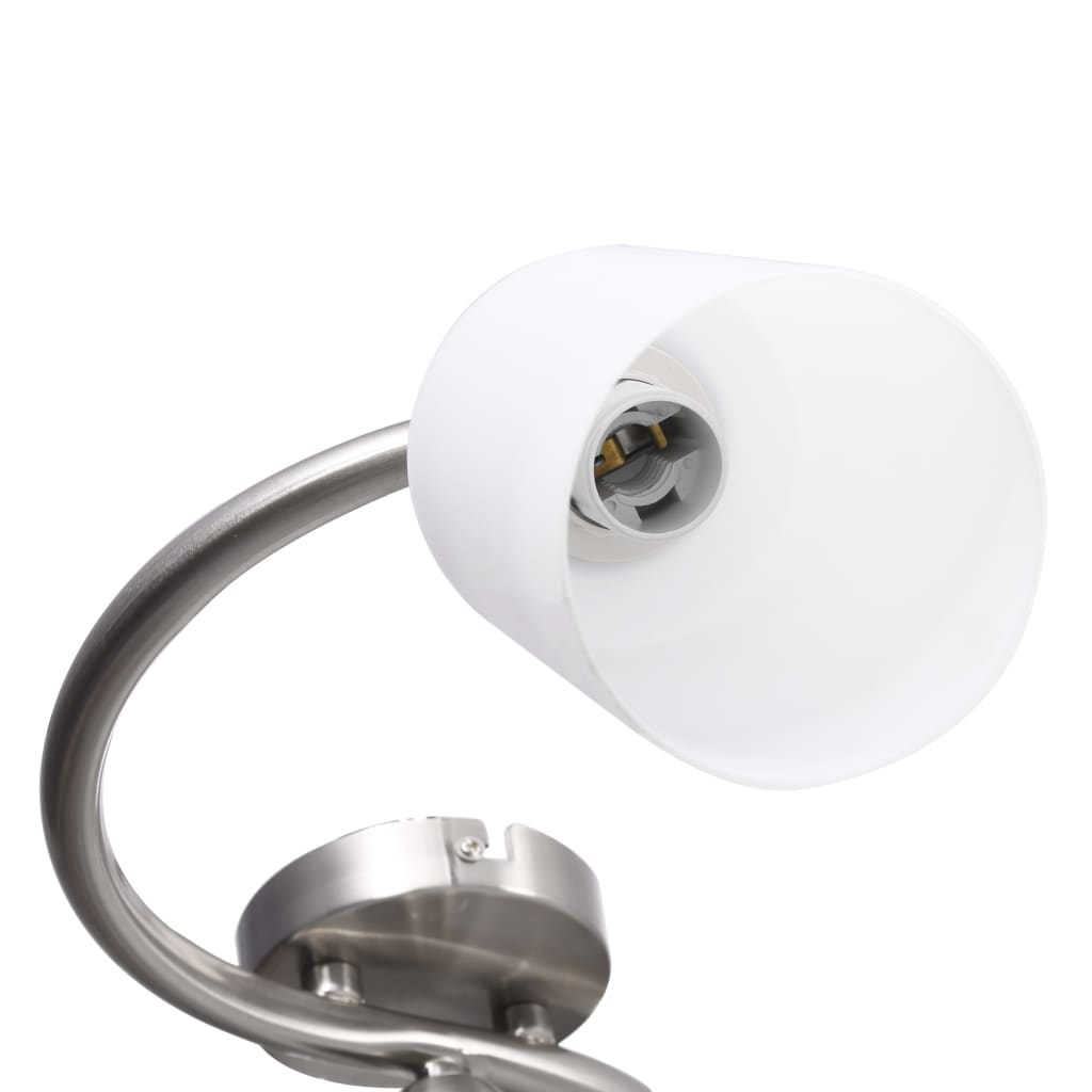 Ceiling light with ceramic lampshades for 3 E14 bulbs